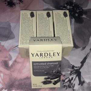 4 Yardley soaps activated charcoal